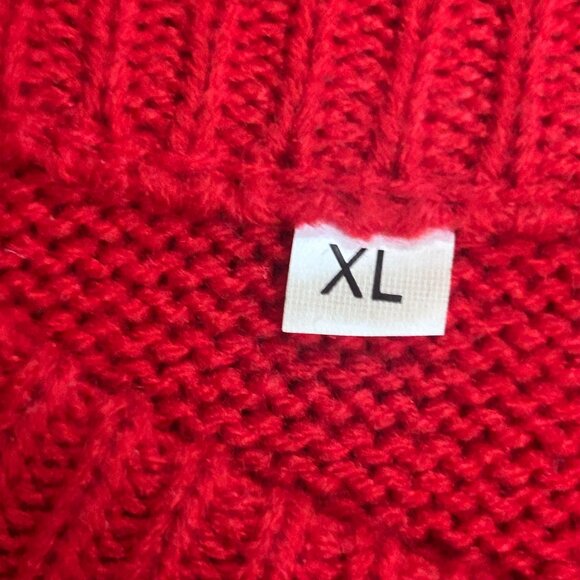 Women's Size XL Heart Sweater with Side Slits GUC - Picture 7 of 10